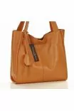 MARCO MAZZINI Kožená shopper kabelka Portofino Max camel