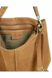 MARCO MAZZINI Kožená taška na rameno hobo bag hnedá camel