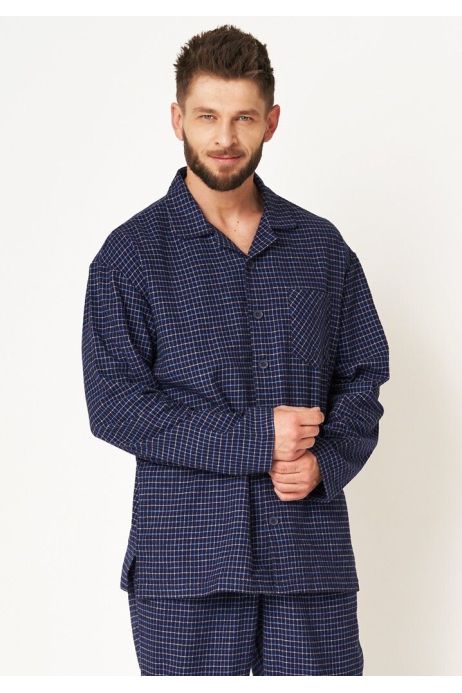 Pánske flanelové pyžamo Key MNS 457 3XL-4XL